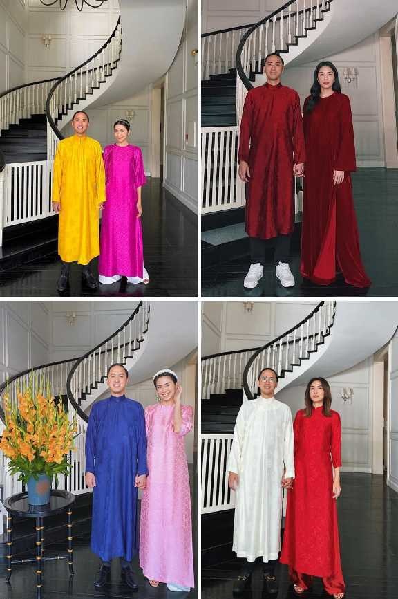 Đến hẹn lại lên: Tăng Thanh Hà và chồng doanh nhân diện áo dài, nắm chặt tay ngày mùng 1 Tết!