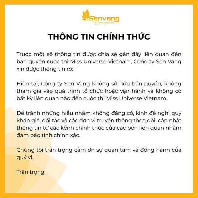 Thông báo nóng từ nhà Sen Vàng- Ảnh 1. Thông báo nóng từ nhà Sen Vàng- Ảnh 1.