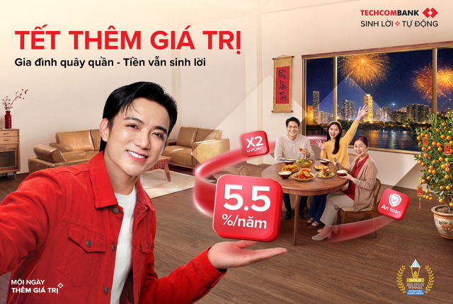 Tiền không thể ngủ yên dịp Tết 1 Tiền không thể ngủ yên dịp Tết - Techcombank Sinh Lời Tự Động tối ưu tới 5.5%/năm - Ảnh 1.