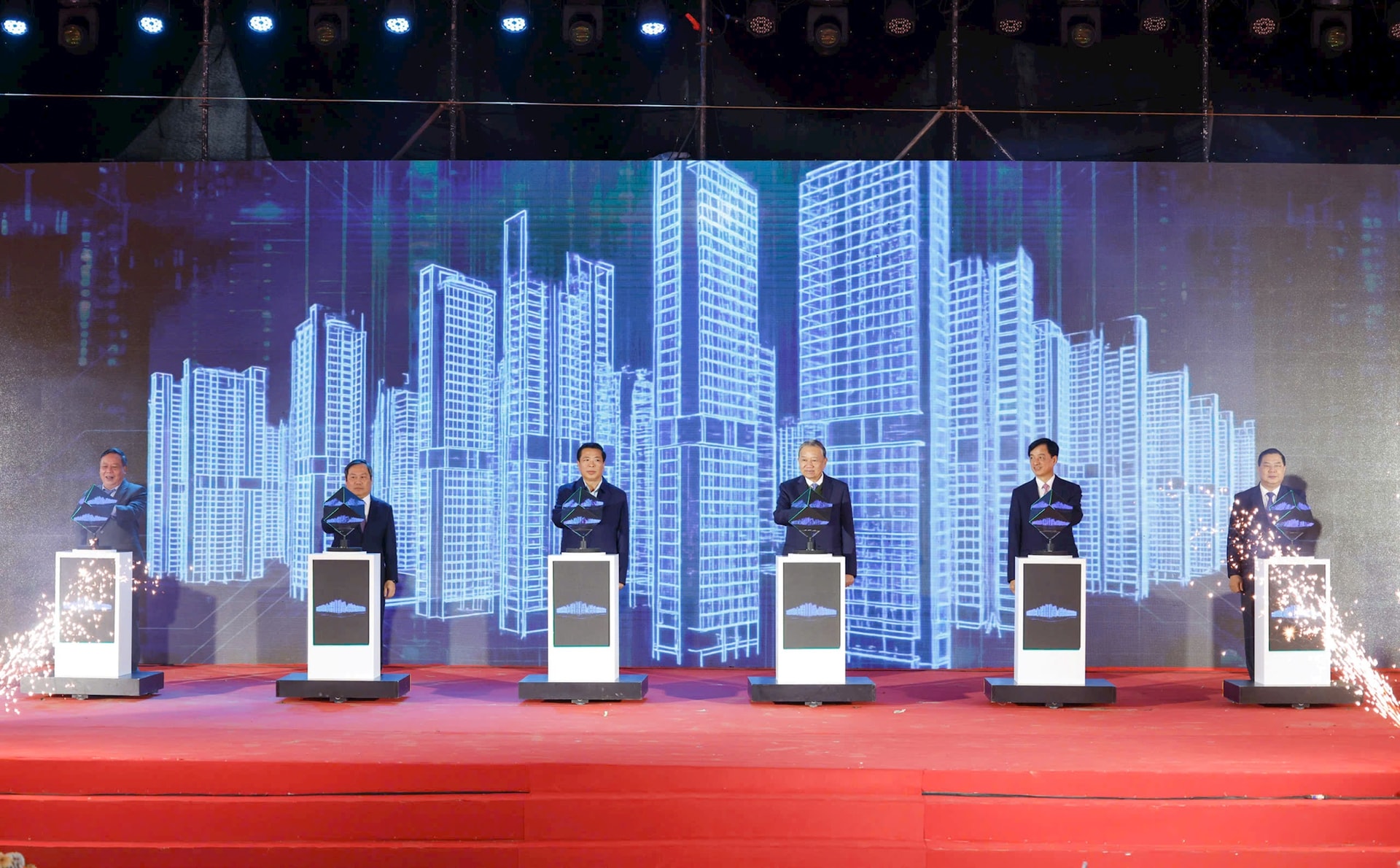 Tổng Bí thư Tô Lâm dự lễ khởi công dự án Khu đô thị đa mục tiêu tại Hà Nội- Ảnh 1.