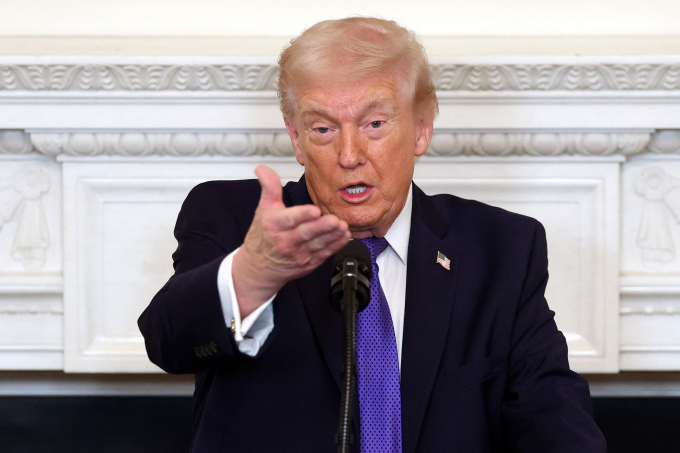 Tổng thống Mỹ Donald Trump tại cuộc họp báo ở Nhà Trắng ngày 20/2. Ảnh: AFP