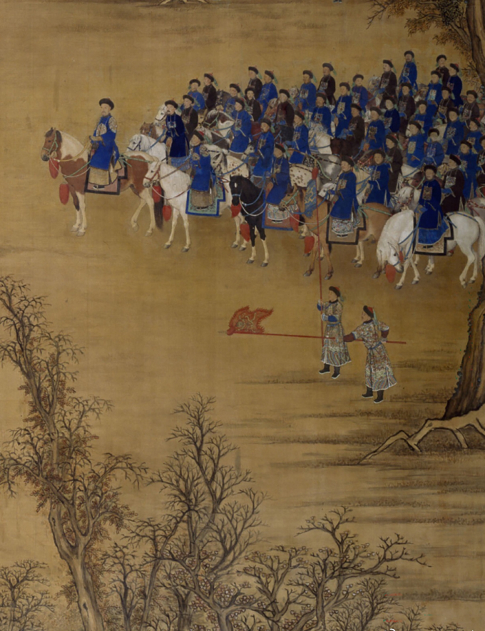 Càn Long được khắc họa ở vị trí cao nhất trong bố cục hình nón. Ảnh: Dpm