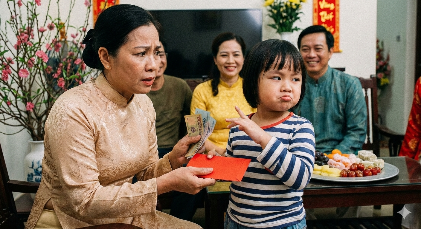 Trẻ chê tiền lì xì ít: Lỗi ở con hay ở người lớn? - Ảnh 1.