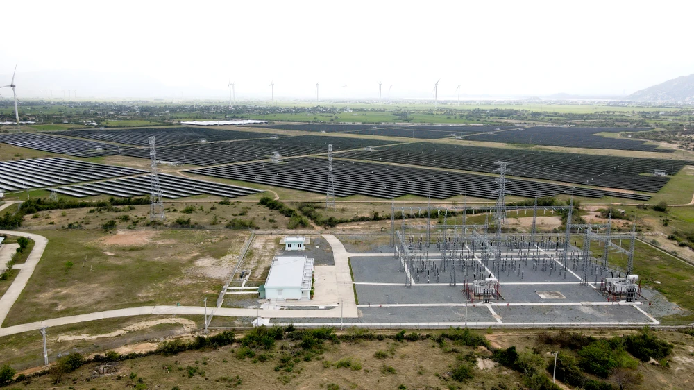 Dự án nhà máy điện mặt trời Xuân Thiện Thuận Bắc. Ảnh: HH phó cục thuế tỉnh.jpg