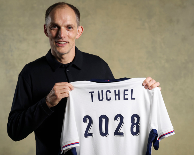 HLV Thomas Tuchel gia hạn dẫn dắt tuyển Anh đến năm 2028 ngày 12/2. Ảnh: FA
