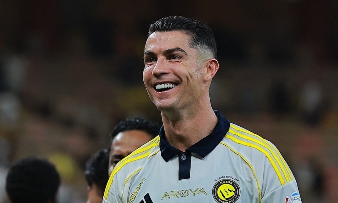 Ronaldo trong trận Al Nassr gặp Al Ittihad ở Saudi Pro League trên sân King Abdullah Sport City, thành phố Jeddah, Arab Saudi ngày 26/9/2025. Ảnh: Reuters