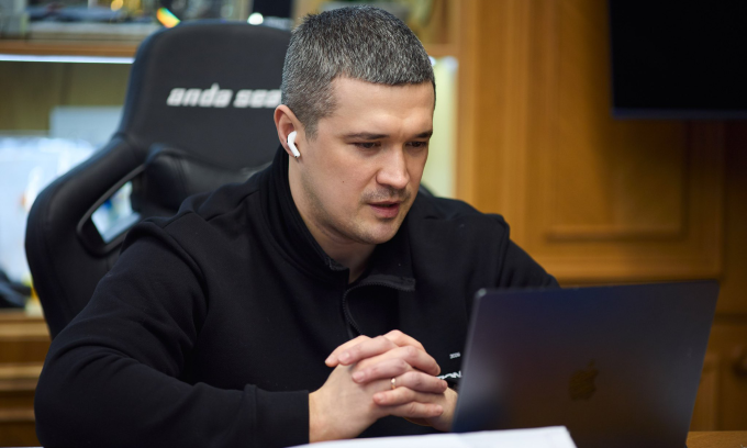 Bộ trưởng Quốc phòng Ukraine Mykhailo Fedorov trong ảnh đăng hôm 9/1. Ảnh: X/FedorovMykhailo