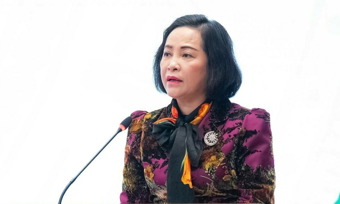 Phó chủ tịch Quốc hội Nguyễn Thị Thanh phát biểu tại hội nghị. Ảnh: Hoàng Phong