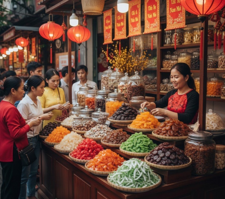 Vì sao mứt Tết dễ làm tăng mỡ bụng? 1 Mứt Tết là món ăn truyền thống không thể thiếu trong ngày Xuân.