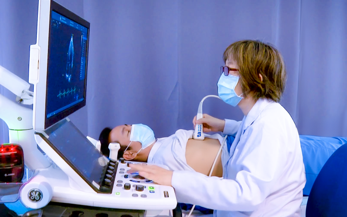 Siêu âm giúp phát hiện tình trạng gan nhiễm mỡ, vôi hóa gan Ảnh: Bệnh viện Đa khoa Tâm Anh