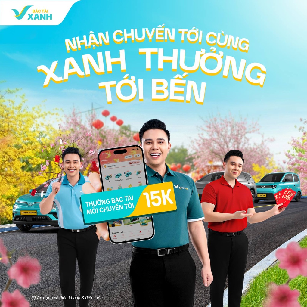 Xanh SM nâng chuẩn giữ chuyến, thưởng cho bác tài nhận chuyến đều dịp Tết 2026 - 1