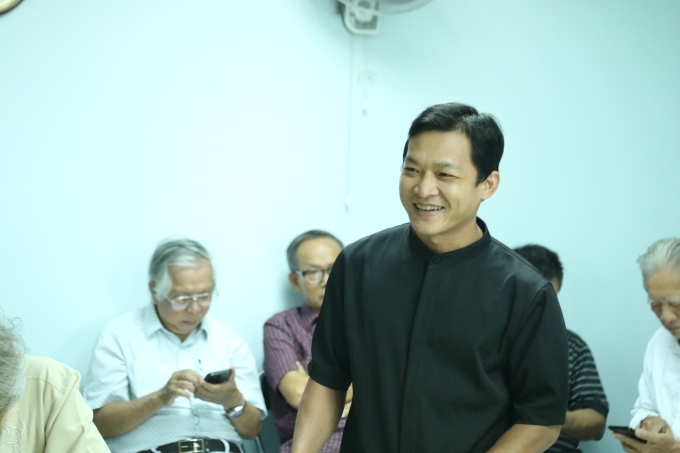 Nhà thơ Trần Đức Tín ở sự kiện. Ảnh: Ban tổ chức cung cấp