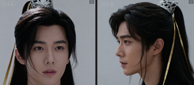 AI chế tác tạo hình diễn viên phim Trảm tiên đài chân nhân. Ảnh: Lan Jinger