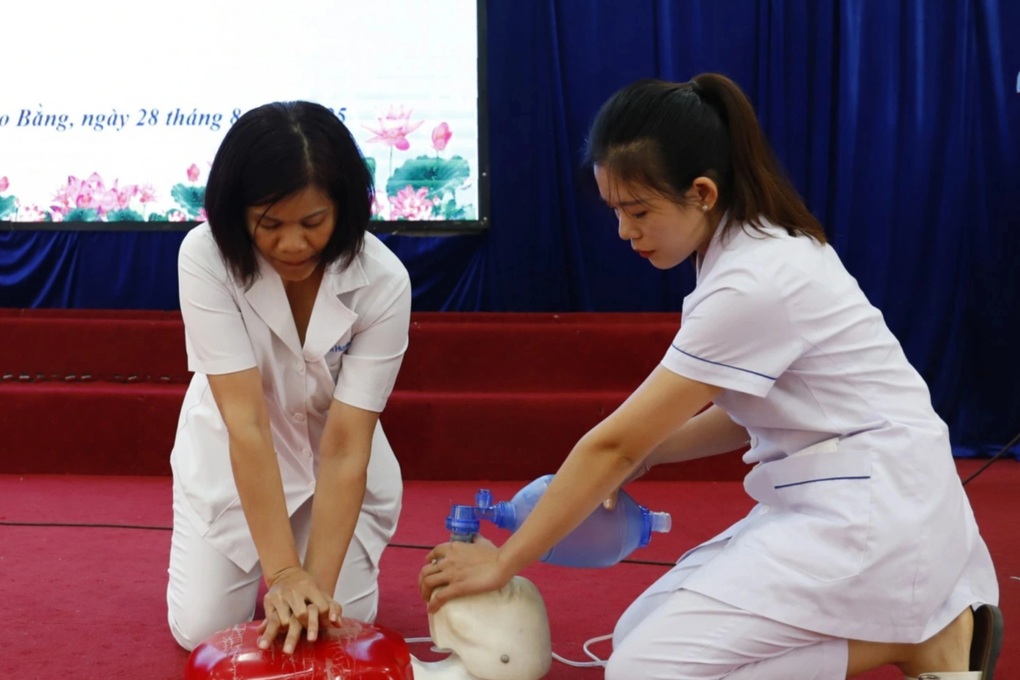 Bác sĩ BV Bạch Mai cứu bé rơi xuống bể bơi, ngừng tim tại khu nghỉ dưỡng - 2