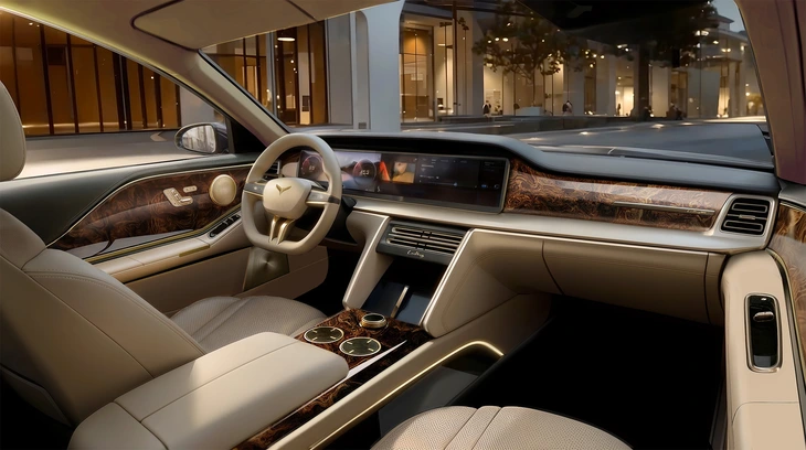 VinFast ra mắt 2 xe điện siêu sang mới: 'Ghế chủ tịch', trần sao, nhiều chi tiết mạ vàng, ốp gỗ quý 7 VinFast - Ảnh 7.