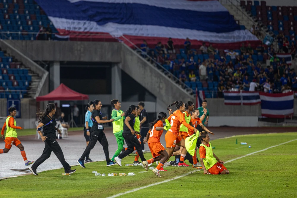 Tuyển nữ Ấn Độ chưa phải đối thủ xứng tầm của Việt Nam. Ảnh: TAFS. tuyen-viet-nam-khong-kho-thang-an-do (2).jpg