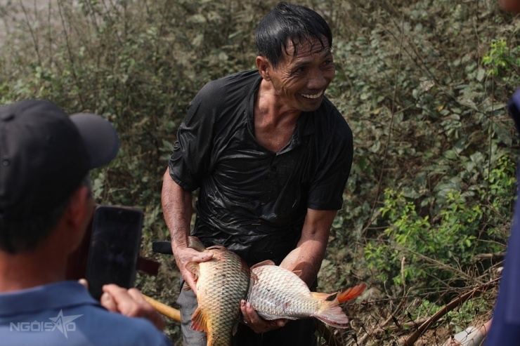 Trai tráng xứ Đoài xuống sông dập sào bắt cá 7 Trai tráng xứ Đoài xuống sông 'dập sào bắt cá' - 6