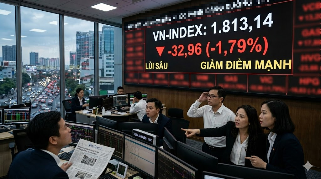 VN-Index lại rơi tự do gần 33 điểm- Ảnh 1.