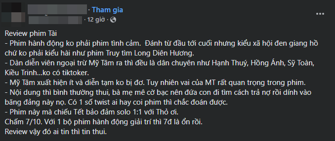 Review nóng phim Tài: Mỹ Tâm - Mai Tài Phến đỉnh nóc cả đôi, dân tình lại tiếc đứt ruột 1 điều- Ảnh 5. Review nóng phim Tài: Mỹ Tâm - Mai Tài Phến đỉnh nóc cả đôi, dân tình lại tiếc đứt ruột 1 điều- Ảnh 5.