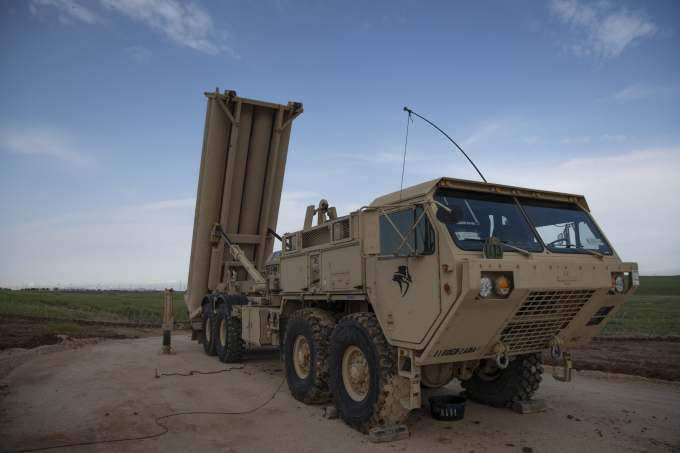 Tổ hợp phòng không THAAD được Mỹ bố trí ở Israel tháng 3/2019. Ảnh: AFP