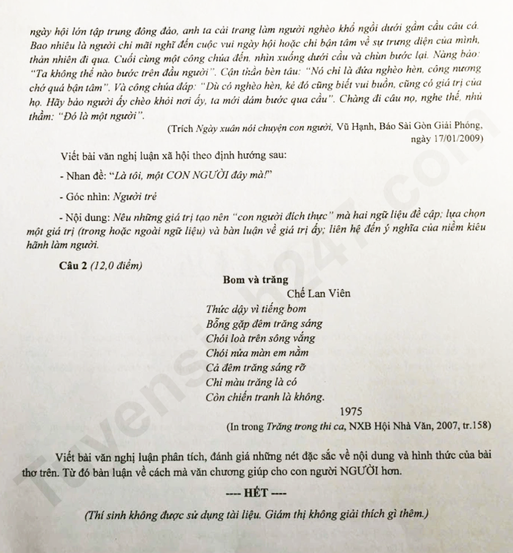 Độc, lạ đề thi học sinh giỏi Văn TPHCM, tiếp tục khẳng định thương hiệu - 3