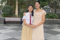 Con gái 11 tuổi cao 1,7 m của hoa hậu Hương Giang