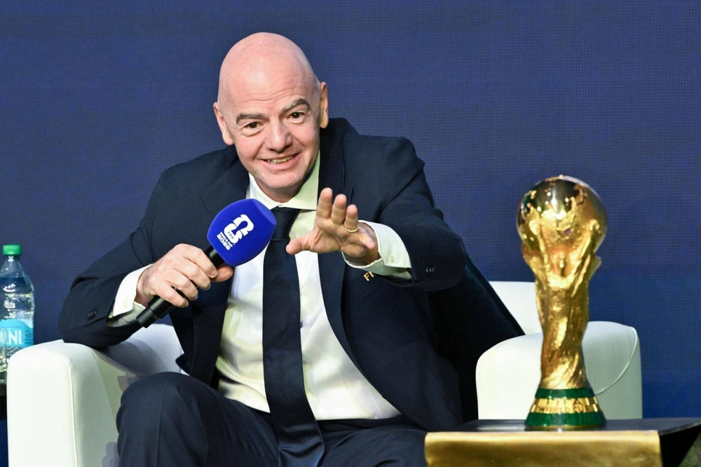 Chủ tịch FIFA Gianni Infantino tin tưởng World Cup lần đầu tiên trong lịch sử đồng tổ chức tại 3 quốc gia sẽ thành công. Ảnh: TFF. trac-tro-kho-luong-o-world-cup-2026 (2).jpg