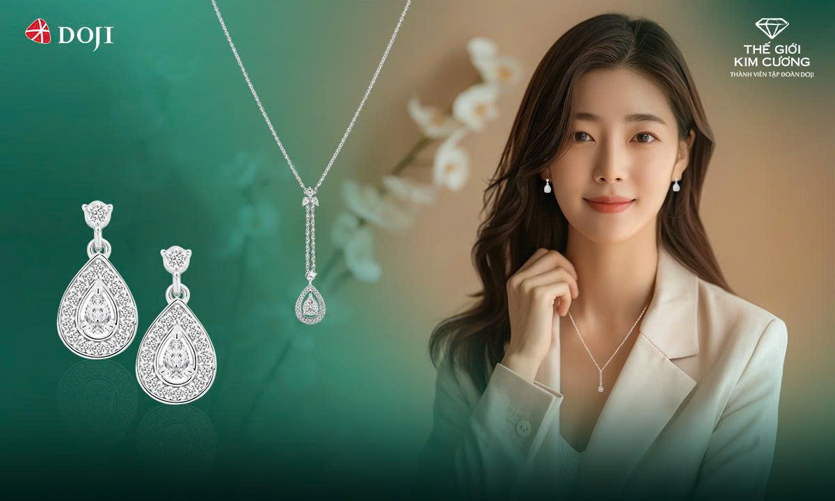 Thiết kế kim cương tự nhiên thanh lịch – mức giá từ 8–30 triệu đồng – đủ để hoàn thiện phong cách công sở một cách tinh tế.