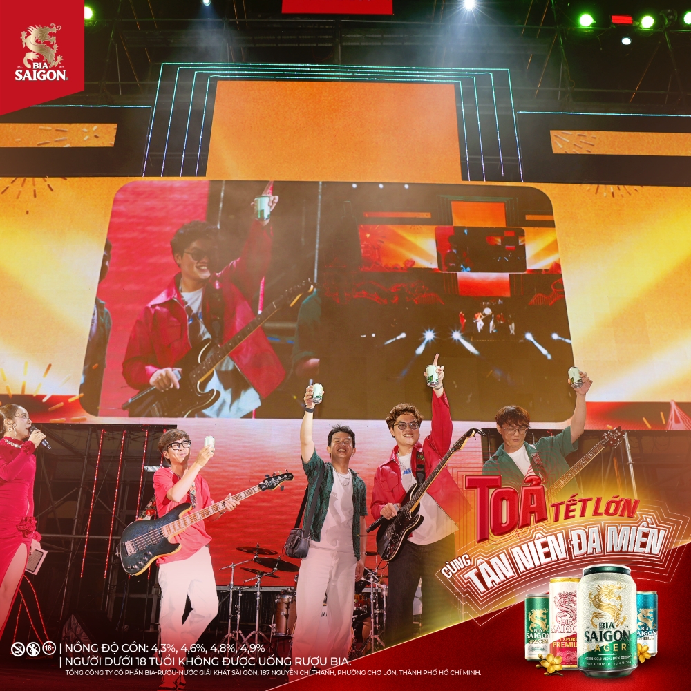 Hồ Quang Hiếu và Chillies mang đến không khi Tân niên hứng khởi tại tiệc Tân niên đa miền siêu khủng của Bia Saigon- Ảnh 2.