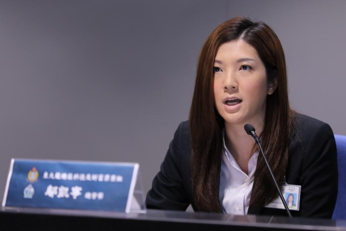 Ô Khải Ninh trong buổi họp báo về chiến dịch chống lừa đảo Đầm Cá Sấu. Ảnh: HKCD