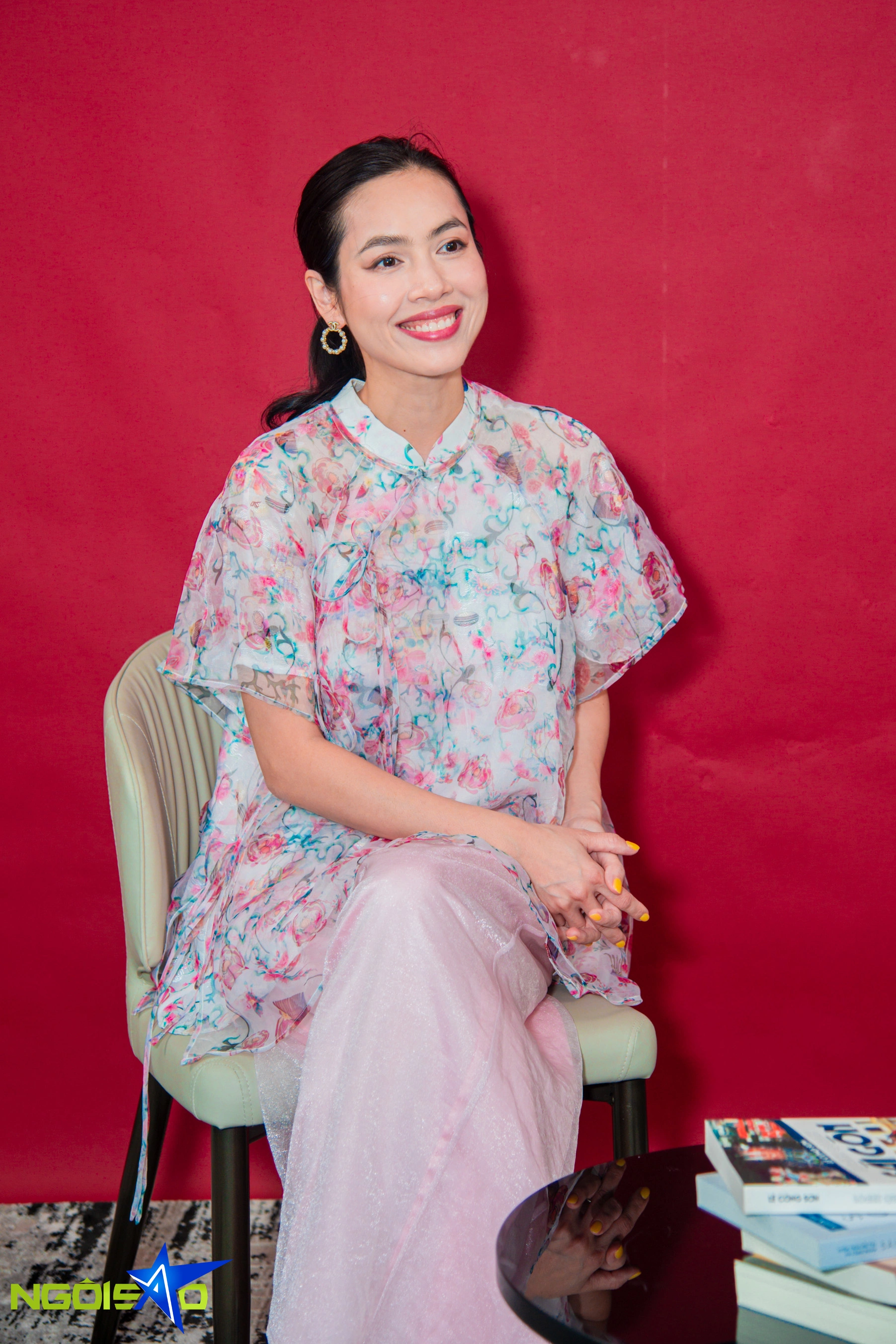 Vũ Hoàng My trong buổi phỏng vấn với Ngôi Sao. Ảnh: Nguyễn Đức Duy