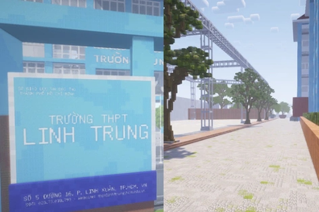 Học sinh lớp 11 mô phỏng trường cấp 3 từ 6 triệu khối vuông Minecraft - 3