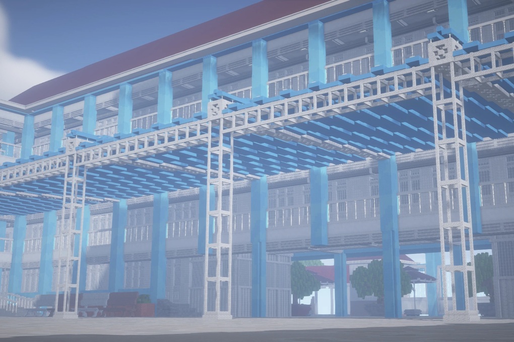 Học sinh lớp 11 mô phỏng trường cấp 3 từ 6 triệu khối vuông Minecraft - 4