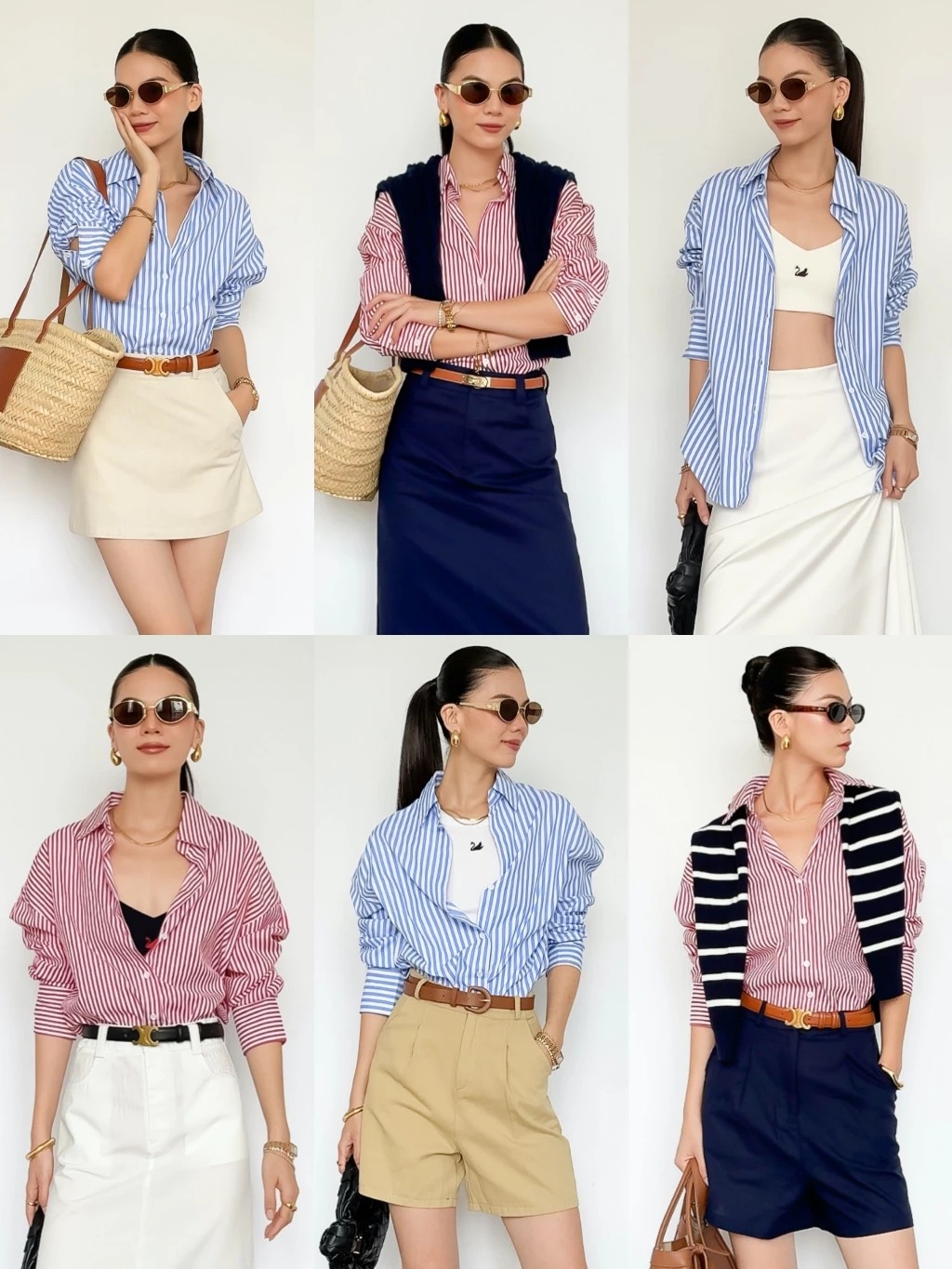 Mỹ nữ chỉ diện áo sơ mi + quần short mà 