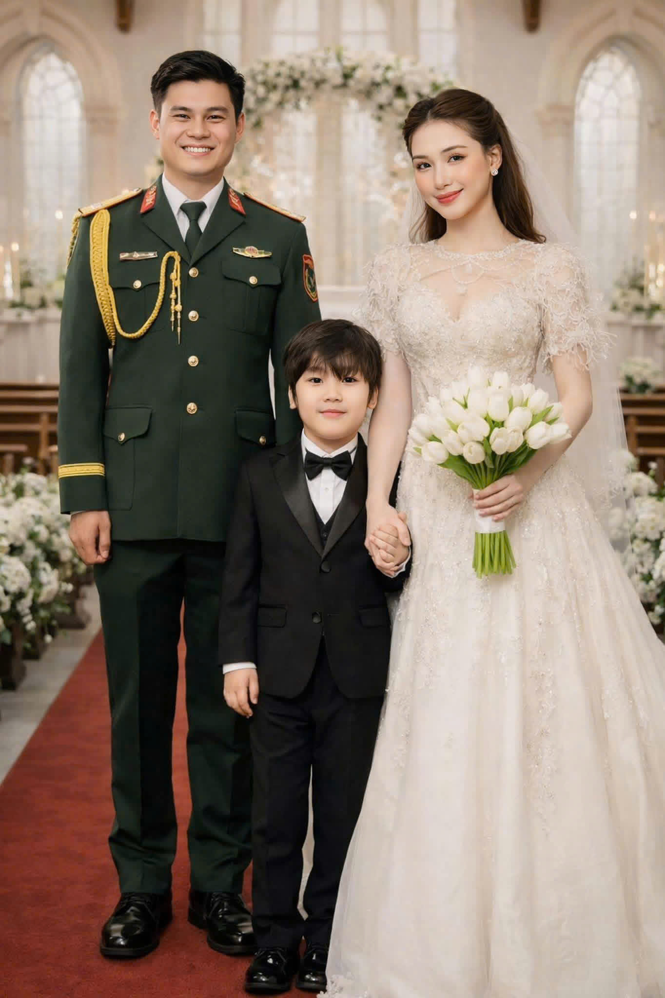 Xôn xao ảnh đám hỏi của Hòa Minzy và Đại úy Thăng Cương- Ảnh 2.