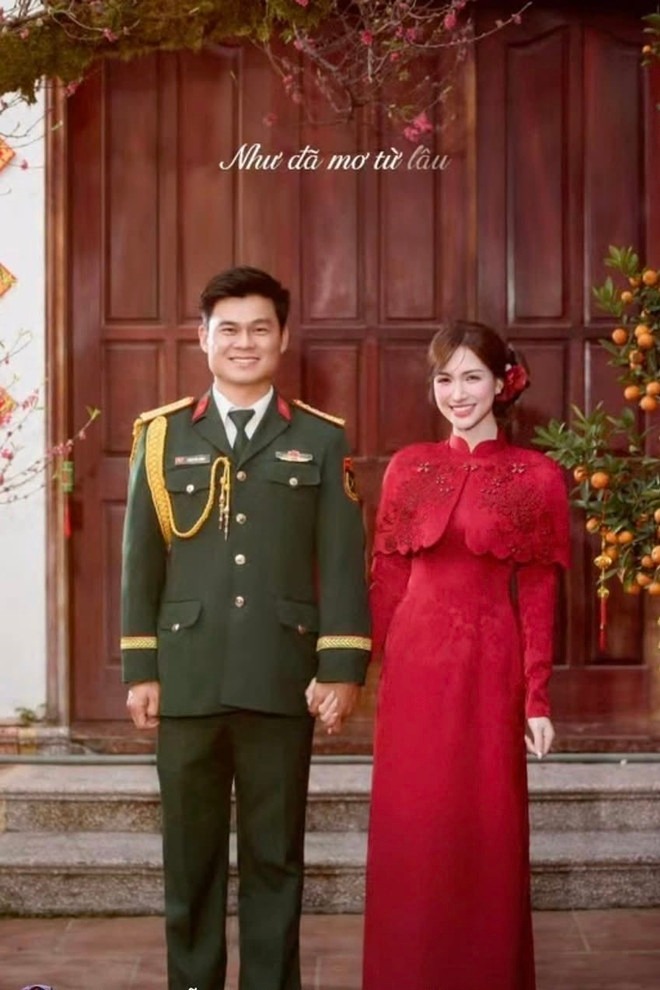 Xôn xao ảnh đám hỏi của Hòa Minzy và Đại úy Thăng Cương- Ảnh 4.
