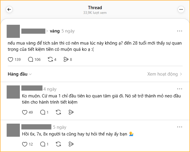 Tâm trạng người mua vàng từ thời giá vàng 3-4 triệu 1 chỉ- Ảnh 2.