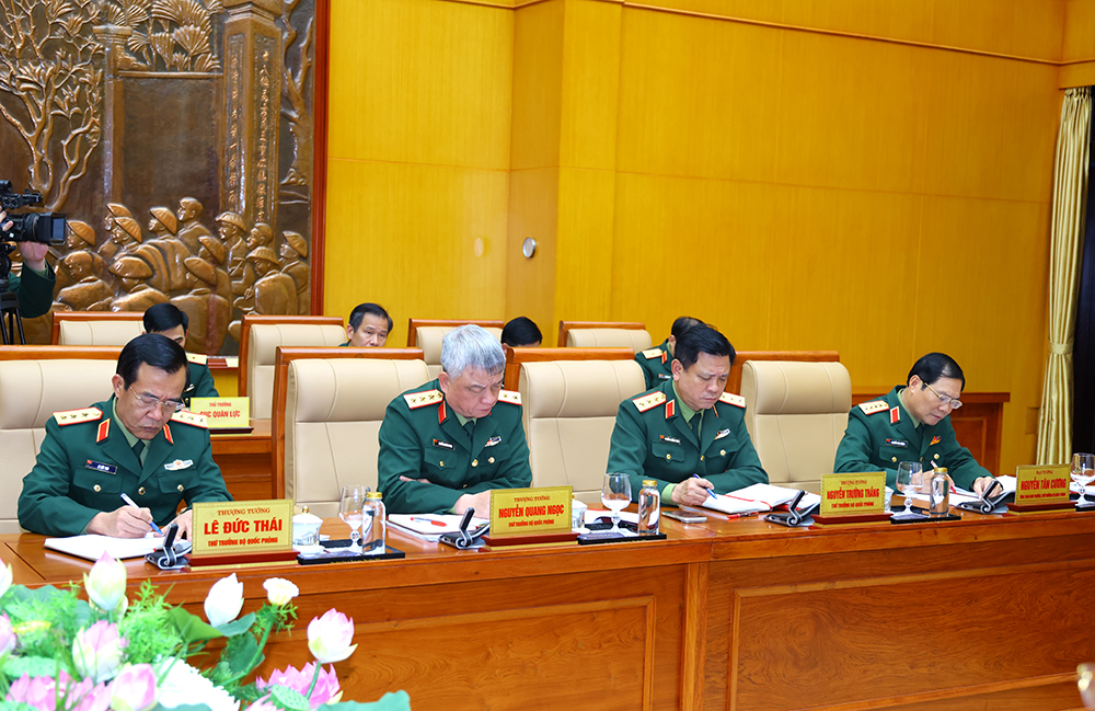 Đại tướng Phan Văn Giang làm việc với Tổng cục Chính trị về nhiệm vụ Quốc phòng 2026 - Ảnh 2.