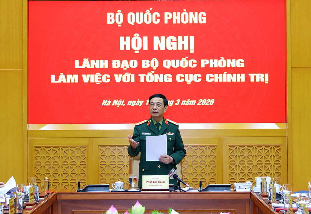 Đại tướng Phan Văn Giang làm việc với Tổng cục Chính trị về nhiệm vụ Quốc phòng 2026 - Ảnh 4.
