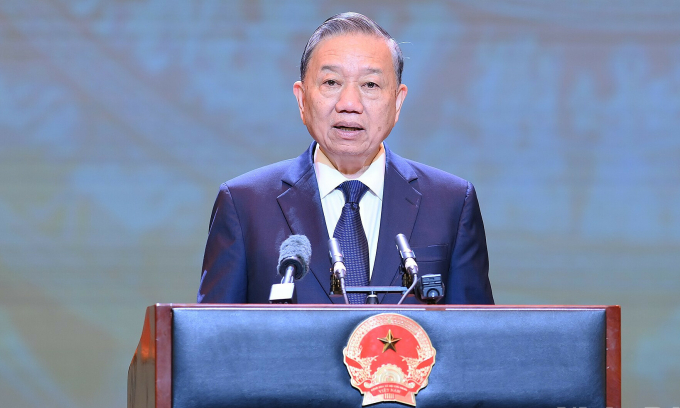 Tổng Bí thư Tô Lâm phát biểu tại Lễ kỷ niệm. Ảnh: Báo Nhân dân
