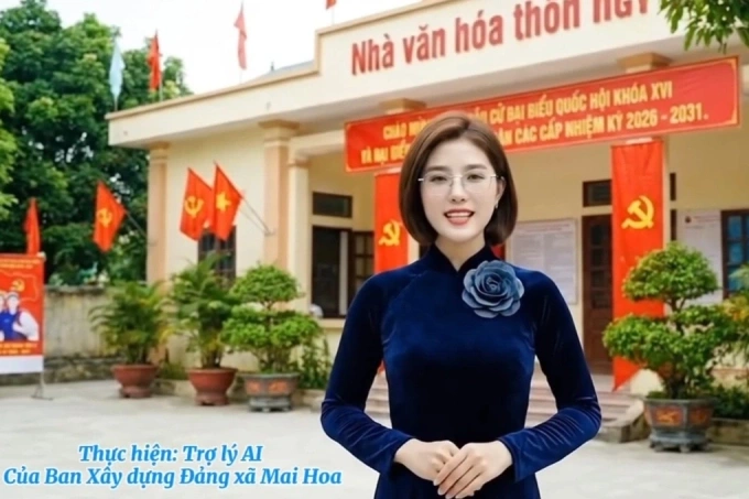 Trợ lý AI được sử dụng để xây dựng các video clip giới thiệu về quy định bầu cử và thông tin ứng cử viên tại Hà Tĩnh. Ảnh cắt từ video.