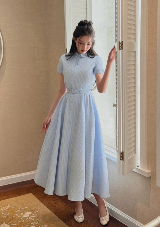 Chinh phục mọi phong cách cùng chiếc váy sơ mi thanh lịch- Ảnh 2.