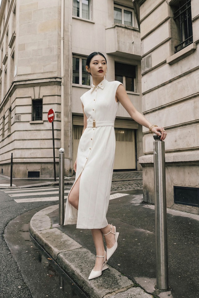 Chinh phục mọi phong cách cùng chiếc váy sơ mi thanh lịch- Ảnh 5.