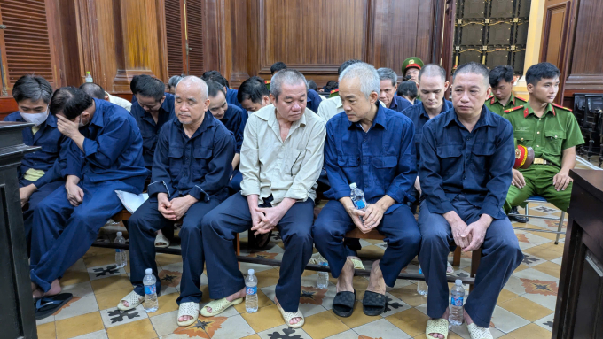 Các bị cáo tại tòa hôm nay. Ảnh: Hải Duyên