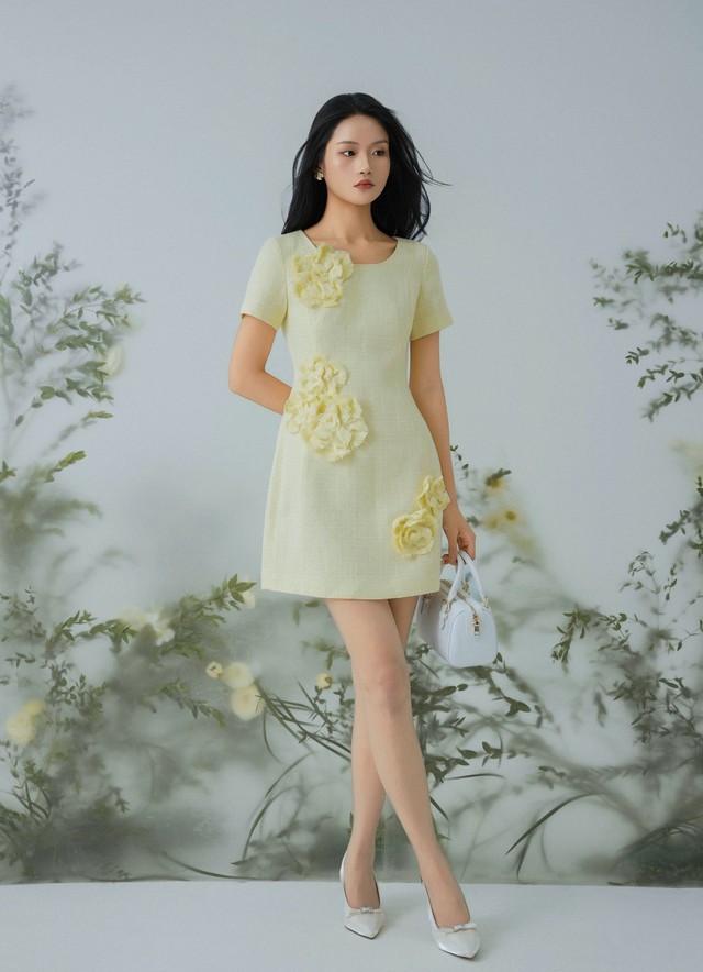 Hóa nàng thơ cùng váy đính hoa 3D đầy sức sống- Ảnh 4.