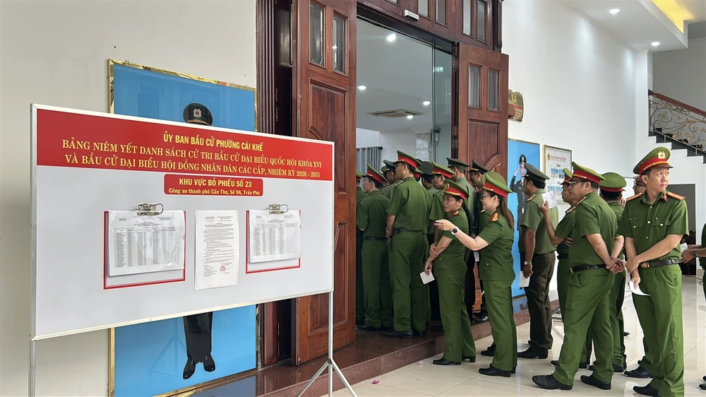 công an tp cần thơ,bầu cử,bỏ phiếu sớm, phường cái khế