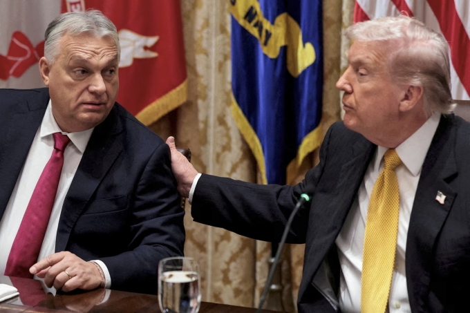 Tổng thống Trump chủ trì tiệc trưa song phương với Thủ tướng Hungary Viktor Orban tại Nhà Trắng hồi tháng 11/2025. Ảnh: Reuters