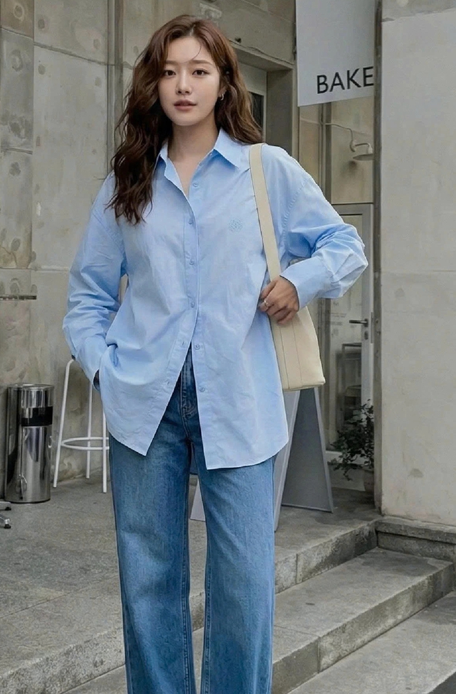 Mặc sơ mi suốt tuần vẫn đẹp nhờ công thức phối đồ thanh lịch- Ảnh 6. Mặc sơ mi suốt tuần vẫn đẹp nhờ công thức phối đồ thanh lịch- Ảnh 6.