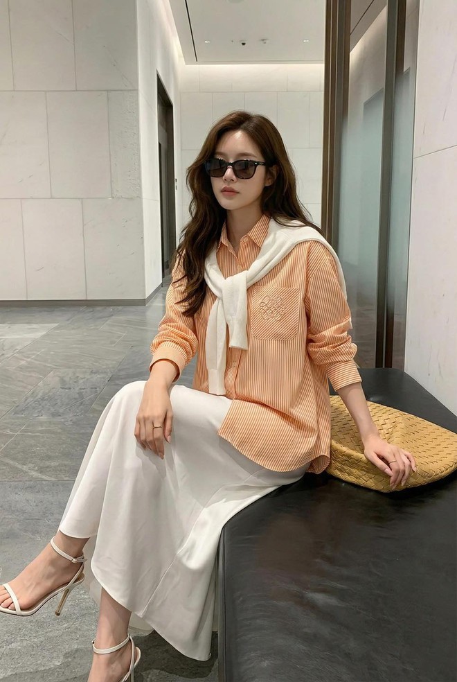 Mặc sơ mi suốt tuần vẫn đẹp nhờ công thức phối đồ thanh lịch- Ảnh 10. Mặc sơ mi suốt tuần vẫn đẹp nhờ công thức phối đồ thanh lịch- Ảnh 10.