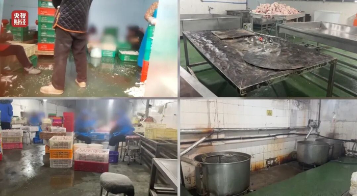 Bên trong xưởng sản xuất chân gà Bên trong xưởng sản xuất chân gà